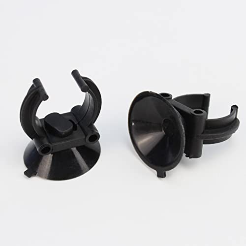 Heater Suction Cups for Aquarium Heaters Sucker with Clip Hose Tube Holders Clamps for Fish for Tank Accessories Easy to Aquarium Heater Suction Cups with Clips, Black