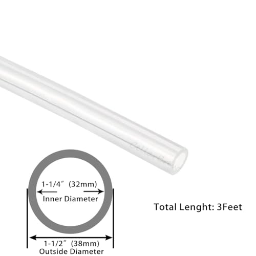 Silicone Tubing Food Grade 1-1/4"ID x 1-1/2"OD 3 Feet Length Pure Silicone Hose Tube for Home Brewing, Beer Line, Kegerator, Wine Making - size: 1-1/4" ID x 1-1/2" OD, style: 3 Feet