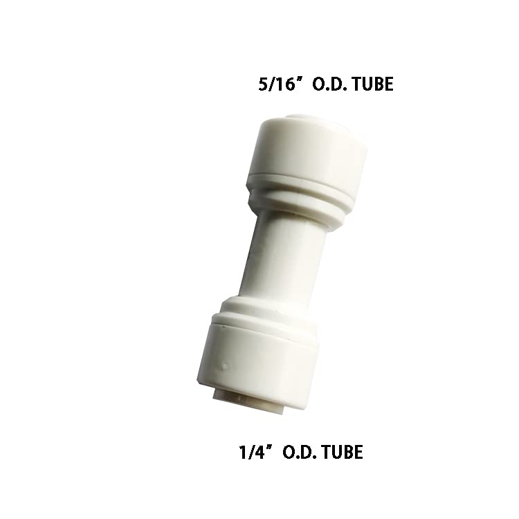 Food-Grade Quick Connector Push-In Tube Fitting,5/16" O.D. Equal Straight Push to Connect part for Reverse Osmosis Water Filter Purifier (Pack of 10)
