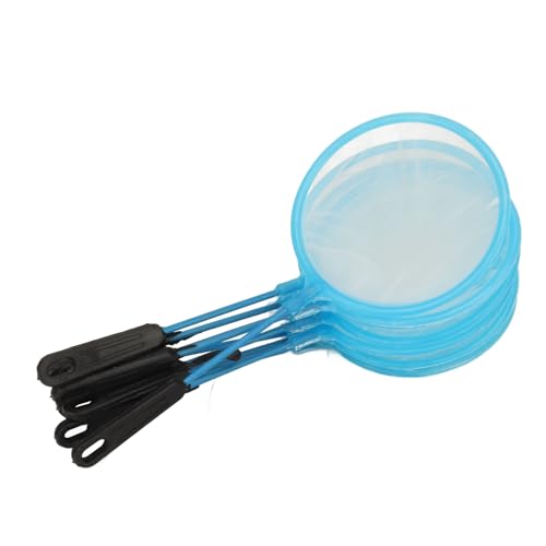JTLB 10pcs Mini Fish Net Fine Nylon Mesh for Small Fish Shrimp with High Flexibility Plastic Pole for Tank Cleaning Outdoor Fishing