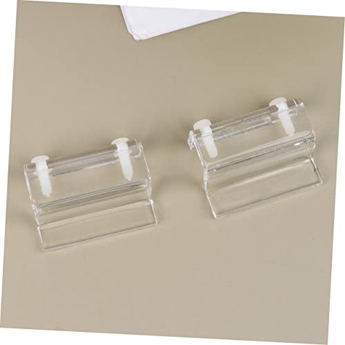 Aquarium Support Brackets 4pcs Acrylic Fish Tank Cover Holder Easy to Install Suitable for Open Ribs Tanks (White)