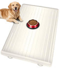 Dog Mat for Food and Water - 39.4" x 27" Large Pet Feeding Mats with Residue Collection Pocket - Waterproof Dog Cat Bowl Mat with High Edges to Prevent Water and Food Spills (Cream) - color: Cream