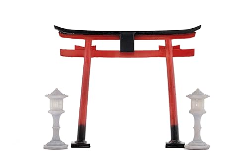 KARESANSUI Mini Japanese Torii - Aquarium & Terrarium, Spider Tank Decor, Zen Garden for Desk Kit, Fish Tank Decorations, Miniature kit, Dollhouse Accessories, Fairy Garden Accessories (Inari Torii)