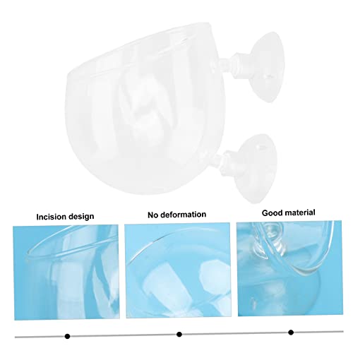 BESPORTBLE Glass Aquatic Plant Cup Pot Cups for Fish Tank Water Plant Holder Permeable Base for Shrimp and Planted Tanks Aquarium Decoration