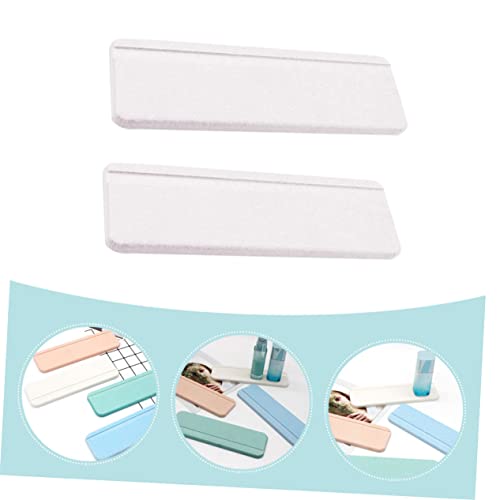 Cabilock 2pcs Non Slip Diatom Absorbent Pads for Bathroom Multipurpose Holders and Toothbrush Cup Cushions Household Use for Absorption and Surface Protection - color: White