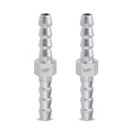 MAACFLOW Stainless Steel 1/8" Hose ID Barb Fitting Splicer Repair Union Mender (Barb OD 0.16") (Pack of 2) - size: 1/8" x 1/8" Barb, style: Pack of 2
