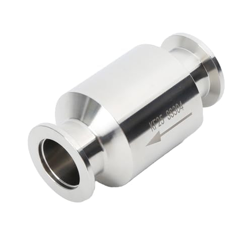 QiiMii KF-25 Vacuum Pump Check Valve, Stainless Steel 304, Non-Return One Way for Vacuum Pump(KF-25 Flange 40mm)