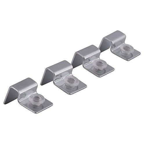Fdit Pack of 4 Stainless Steel Aquarium Fish Glass Cover Clip Support Holder for Protecting(6mm)
