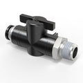 TAILONZ PNEUMATIC 1/4 Inch Tube OD x 3/8 Inch NPT Thread Ball Valve Air Flow Control Valve Push to Connect Fitting BVC-1/4-N3（Pack of 1） - size: 1/4"OD x 3/8"NPT/1PCS
