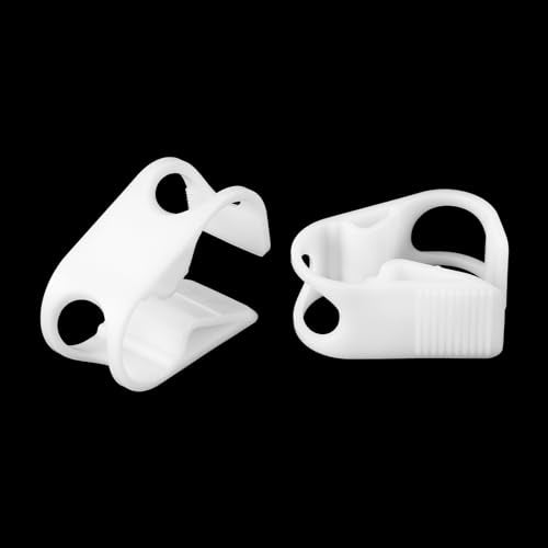 PATIKIL Plastic Tube Tubing Clamps, 2Pcs 1/2" - 3/4" Tube OD Adjustable Precise Flow Control Hose Clamp Clip for Laboratory Pinch Valve, White