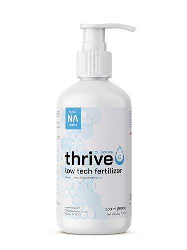 Thrive C Liquid Aquarium Plant Fertilizer – All in One Plant Food – 500ml Doses 2500 Gallon – Specialized Fertilizer for Low Tech Tanks – Comprehensive nutrients – Aquarium Nutrition - size: 500ml