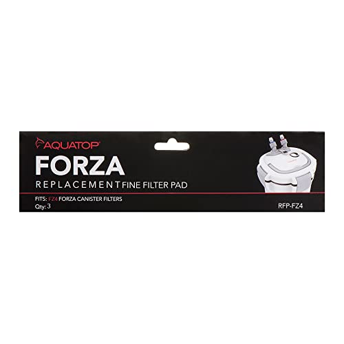 Aquatop Replacement White Filter Pads, 3 Pack – Fits Aquatop’s Forza FZ4 Canister Filters, Aquarium Filter Refills, Keeps Water Crystal Clear, Fish Filter Cartridge for Dirt & Debris - size: FZ4
