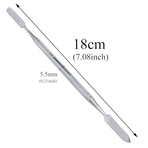 Stainless Steel lab Mini Double-Ended Spatula Double-Ended Spatula semi-Miniature Spatula Cone Arrow end 7.08 inches Flat end 2pcs