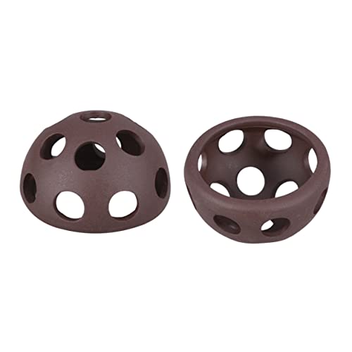 IMIKEYA 2pcs Creative Ceramic Shrimp Breeding Nest Porous Hemisphere Design for Underwater Fish Tank Shrimp House Aquarium Decoration
