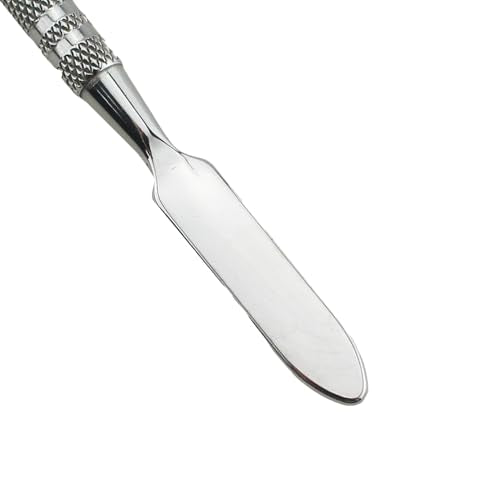 TAODAN 4PCS 160mm Silver Stainless Steel Spatula Double Ended Laboratory Scraper Mini Metal Embossing Rod Foundation Tint Bar Suitable for Classrooms and Plants
