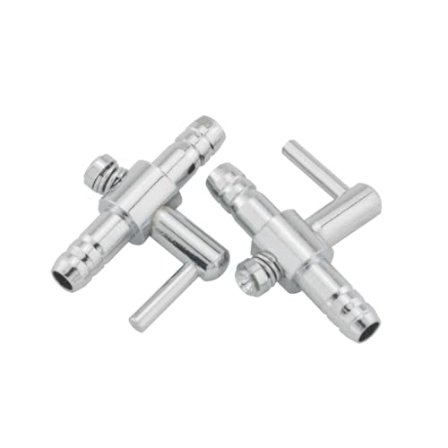 JianLing 4PCS Unidirectional Airflow Tubing Fish Aquarium Oxygen Booster Pump Accessories AD 01B Dual 1 Way 30x22mm Silver Colour Pumpline Control Valve Diverter for Aquarium Plumbing