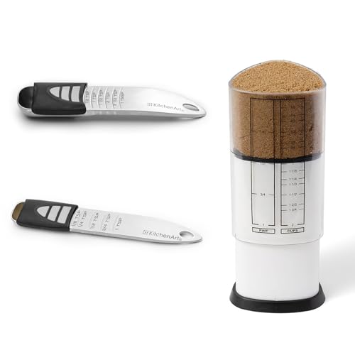 KitchenArt Pro Adjustable Measuring Set, Includes Adjustable Tablespoon, Teaspoon, and 2 Cup Measuring Cup - size: Tablespoon, Teaspoon, 2 Cup
