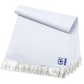 POLYSELLS 100 pcs 10x13 Inches White x Silver Poly Mailers Shipping Envelopes, Strong Adhesive Sealing, Waterproof, and Tear-resistant Postal Mailing Bags for Clothing, Books, and Accessories - size: 10"x13" 100 PCS