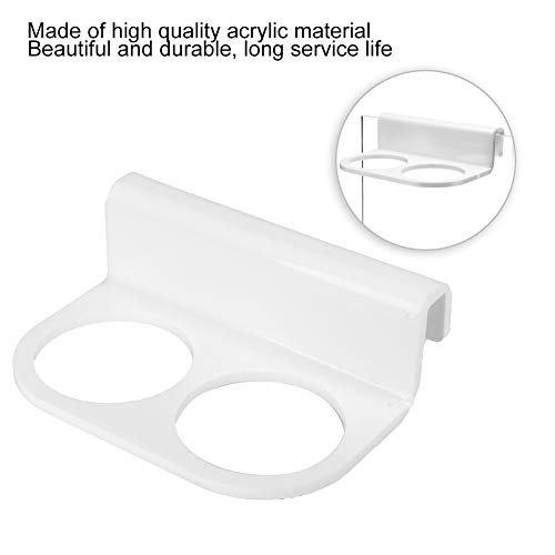 Pssopp Aquarium Filter Bag Bracket, Easy to Install Convenient Design Fish Double Hole Filter Socks Holder Acrylic Filter Bag Support (White)