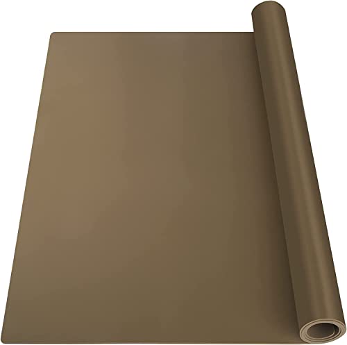 Silicone Mats for Kitchen Counter, Nonslip Silicone Mats for Crafts Countertop Protector Heat Resistant Mat (78.7” x 15.7”, Taupe) - color: Taupe, size: 78.7"L x 15.7"W