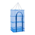 YIYIBYUS 4-Layer Drying Net Holder, Folding Fish Drying Net Mesh Hanging Food Drying Rack with Zipper