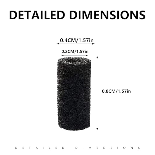 10Pcs Aquarium Pre-Filter Sponge 3.15×1.57in, Anti-Suction Filter Foam for Small Fish Shrimp, Fits Freshwater Saltwater Tank Intake