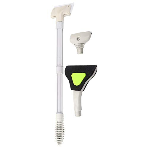 3 in 1 Aquarium Maintenance Tools Set,Aquarium Cleaning Tool Set,Glass Brush,Silicone Pad Scraper,Acrylic Scraper, with 2 Extension Tubes,Fish Enclosure Care for Acrylic