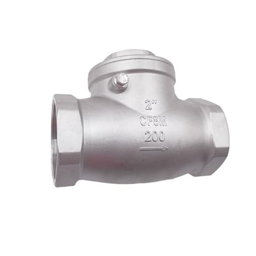 2" Stainless Steel Check Valve, NPT Threaded Horizontal Check valve to prevent backflow, check valve for water, oil and air, also available with compressor DN50 - size: 2"(DN50)