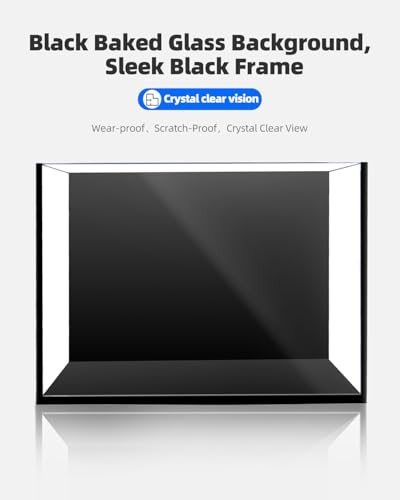 2.5 Gallon Clear Glass Fish Tank, Small Fish Tank Aquarium for Betta, Goldfish, Snail,Shrimp and Aquatic Planting - color: Black, size: 2.5 Gallon