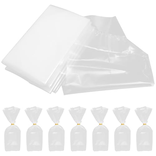VOSAREA 50pcs Ornamental Live Fish Shipping Bags 20x35x12cm Leak-proof Small Fish Transport Pouches with Handle for Aquarium and Shrimp Packaging