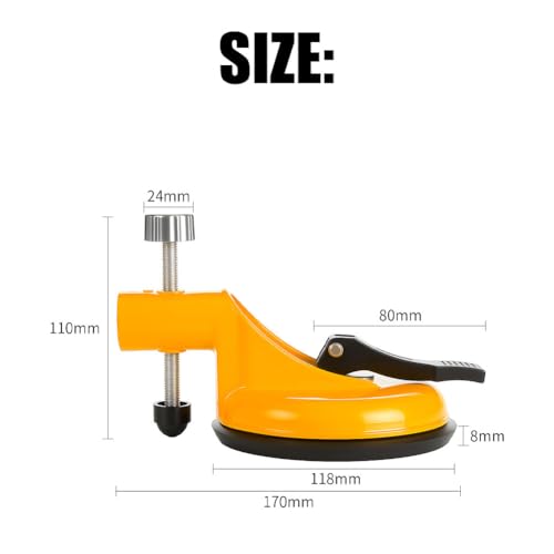 Adjustable Height Setter - Professional Countertop Leveling Tool, Aluminum Alloy Adjustable Height Setter Floors with Vacuum Suction & Precisionadjustment for Granite, Marble, Quartz Slabs (Red) - color: Red