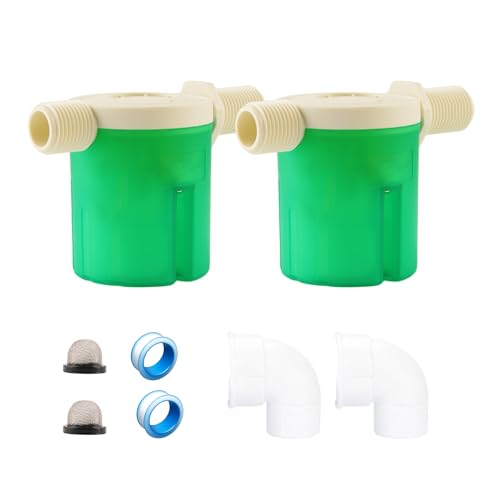 2Pcs Automatic Water Level Control Valve - Inside Type, Float Valve for Water Tank, Solar Energy, Auto Pot, Aquarium (1/2" Side) - style: 1/2" Side