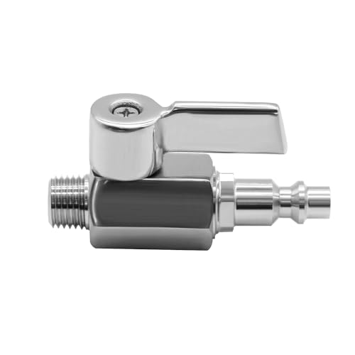 Beduan Air Quick Conect Plug Hose Fittings Ball Valve, Stainless Steel 1/4 Inch NPT Male Air Coupler Plug Compressor Shut Off Vavle