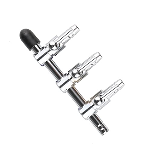 Aquarium Fish Tank Air Flow Control Lever Pump 3 Way Inline Manifold Air Flow Pump Tubing Splitter Lever Control Valve 4-Pack