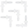 1/8" Hose Barb 90 Degree Elbow L Fitting, Equal Barbed Joint Splicer Mender Adapter Union Adapter for Boat Aquarium Fuel Gas Liquid Air (Pack of 5) - size: 1/8 Inch