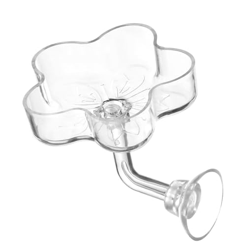 Shrimp Feeding Dish, Acrylic Aquarium Feeding Bowl with Suction Cup for Fish Tanks - color: Cherry blossoms