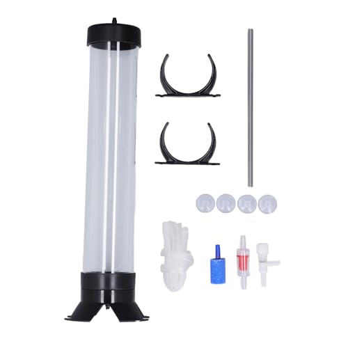 Brine Shrimp Eggs Incubator Plastic Hatchery Kit 30x8.5x8.5cm with Check Valve Prevents Backflow for Aquarium Fish Tank Live Food Hatching