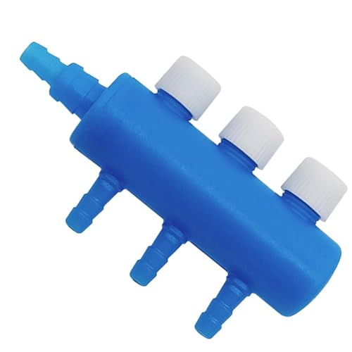 Aquarium Air Tubing Valves – Air Pump Splitter Control, Adjustable Lever Distributor | Airline Tube Connectors Fittings For Fish Tank Bubblers, Aquatic Systems, Airs Flow Management And Oxygen Supply - color: 3 heads