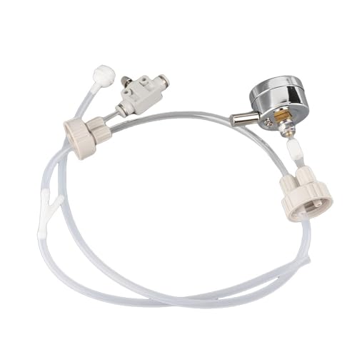DIY CO2 Generator System Kit for Aquarium, White Professional Plant System with Tube Valve Gauge Bottle for Moss