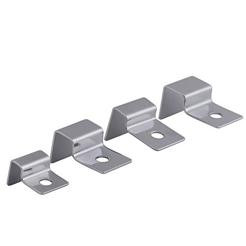 Pack of 4 Stainless Steel Aquarium Fish Glass Cover Clip Support Holder for Protecting(12mm)