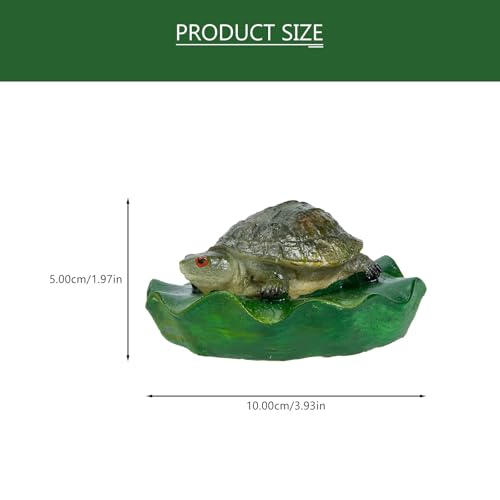 Mikikit Realistic Floating Turtle Statue Pond Decorations Garden Pond Accessory Resin Craft Ornament