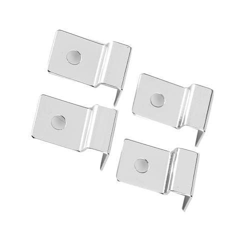 SUNGOOYUE Aquarium Glass Lid Support Stainless Steel Fish Tank Lid Clips 4Pcs 5mm Cover Bracket Holder for Aquarium Fish Tank Easy Glass Cover Placement and Stable Fit (10mm (4 Pieces/Set)) - size: 10mm (4 pieces/set)