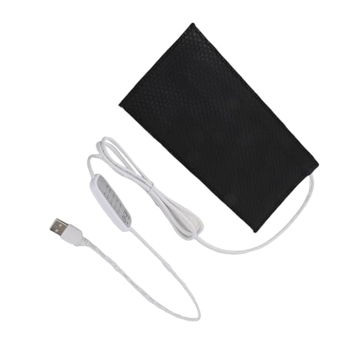 Reptile Heating Pad DC 5V Under Tank Terrarium with Temperature Control USB Power Safety 4 Gear Adjustment Reptile Heat Mat for Turtle Tortoise Snakes Lizard Gecko (20x25cm) - size: 20x25cm