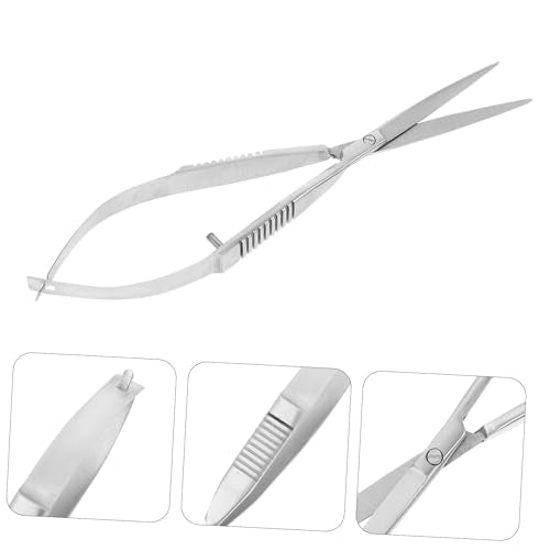 Abaodam Stainless Steel Spring Scissors for Aquatic Plants Portable Aquarium Clipper for Easy Maintenance and Trimming Aquarium Tool for Aquascaping and Fish Tank Care