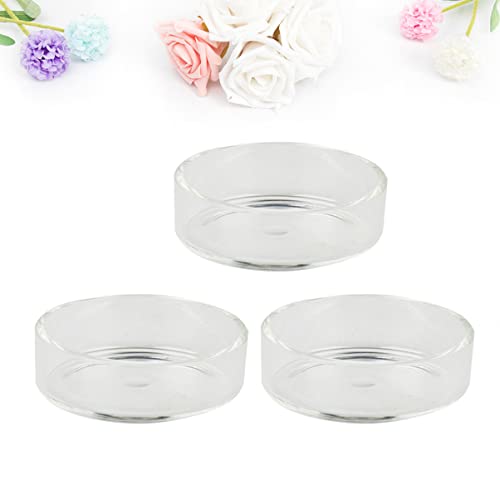 3pcs Round Shrimp Food Glass Bowl Crystal Shrimp Feeding Bowl for Aquarium Feed Dish Feeder for Supplies - size: Size 1