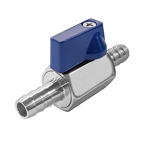 Beduan 2PCS 3/8” Barb Ball Valve 304 Stainless Steel Mini Shut Off Valve for 3/8 ID Hose Water Gas Fuel Drip Irrigation and Aquariums - size: 3/8" Hose Barb