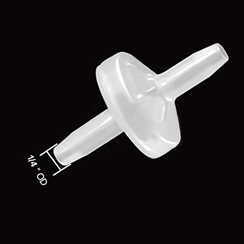 One Way Check Valve 1/4"(6MM) Hose Barb Non Return Ozone Resistance Plastic Valve for Water Fuel Oil Air Gas (Pack of 8) - size: 1/4 Inch, style: 8 Pcs