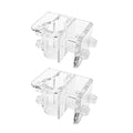 Quluxe 2 Pcs Acrylic Aquarium Soft Tube Fixture Holder Hose Clamps Fixing Clip for Holding Doing Pump Soft Hose