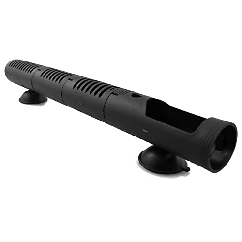 Aquarium Heater Protective Case 30.5cm Detachable Design Black Heating Rod Sleeve Heater Guard Protector Protective Cover Guard with Suction Cups for Fish Tank Water Aquarium Heater Protector