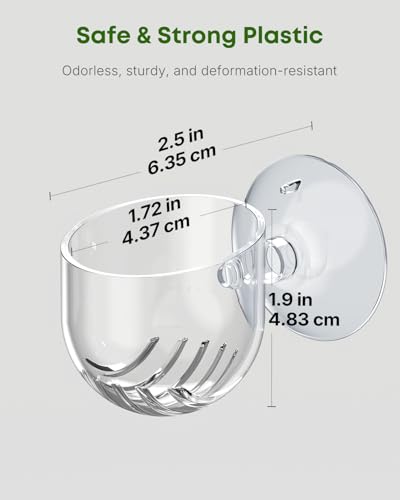 Pawfly Aquarium Plant Holder with Suction Cup, Clear Plastic Fish Tank Planting Holder, Fish Tank Plant Pot for Aquascape Decoration, Aquarium Planter Cup, 4 Pcs. - size: 4 Pack